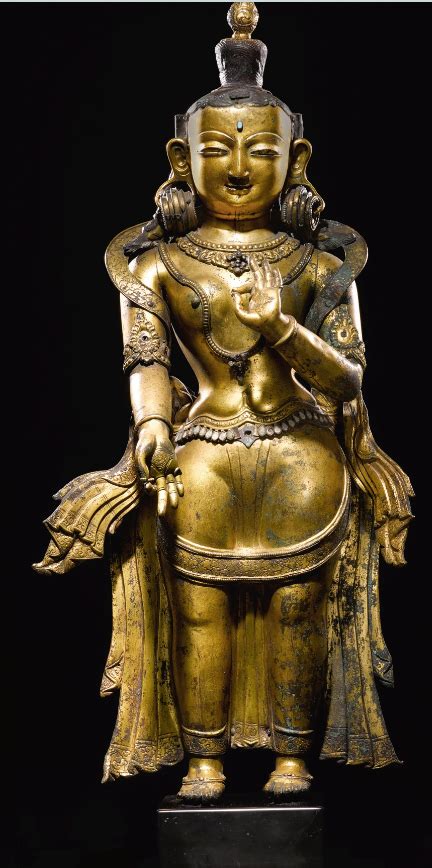Global Nepali Museum A Gilt Copper RepoussÉ Figure Of Tara Nepal