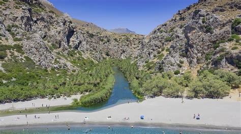 Preveli Beach In Crete A Palm Forested River And Stunning Beach