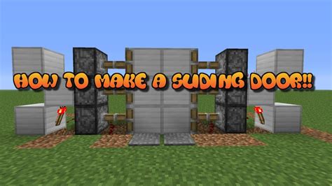 Minecrafthow To Make A Sliding Door Youtube