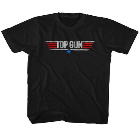 American Classics Top Gun Logo Black Childrens T Shirt