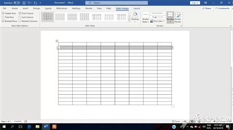 How To Create Table Of Rows And Column In Microsoft Word Lec07