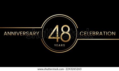 48 Year Anniversary Anniversary Template Design Stock Vector Royalty