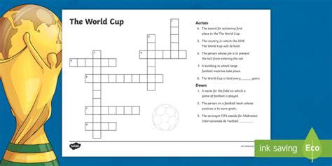 Ks2 The World Cup Crossword Teacher Made