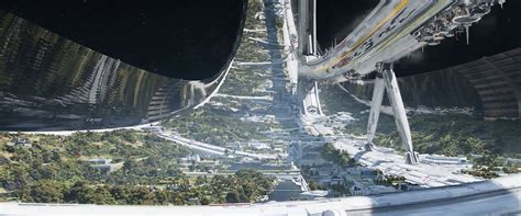 Elysium Space Station Space Station Futuristic City Concept Art