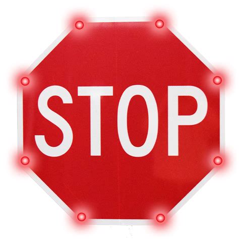 Solar Powered Flashing Led Stop Sign