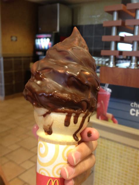 chocolate dipped vanilla ice cream cone at mcdonald s ice cream vanilla ice cream chocolate