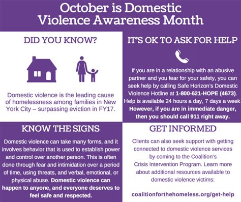 Domestic Violence Awareness Month Coalition For The Homeless