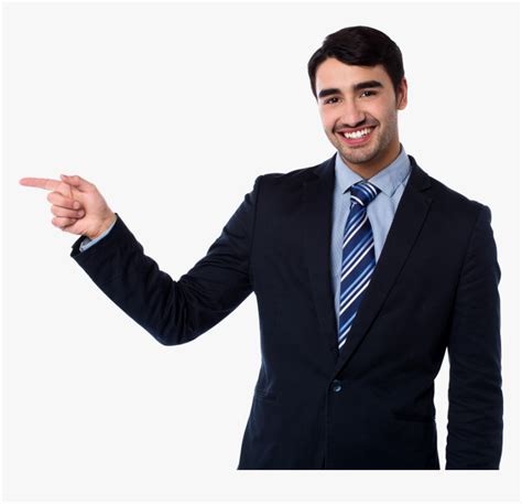 Men Pointing Left Png Image Man In Suit Pointing Transparent Png