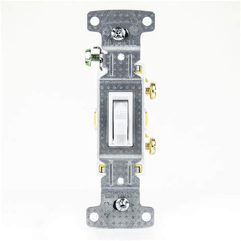 Hubbell 15 Amp Single Pole Framed Toggle Light Switch White In The