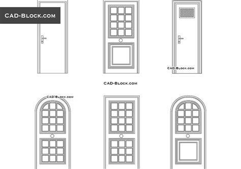 Wooden Doors Cad Blocks Free Download