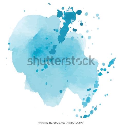 Beautiful Abstract Blue Watercolor Art Hand Stock Vector Royalty Free