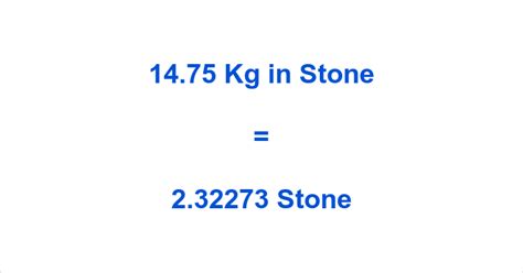 1475 Kg To Stone How To Convert 1475 Kilograms To Stone