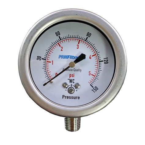 0 150wc0 5 Psi Pressure Gauge 25 304 Stainless Steel Dial