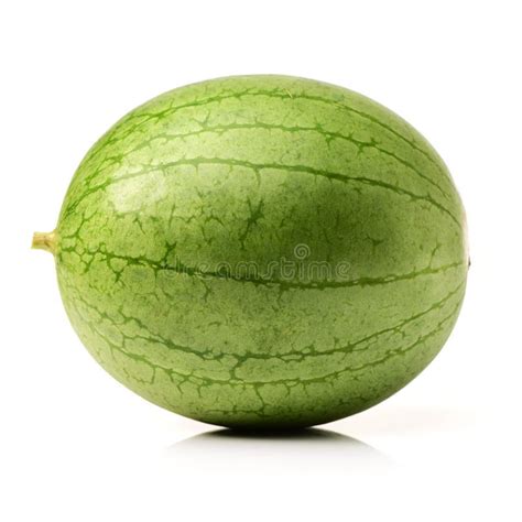 Whole Green Watermelon Stock Image Image Of Striped 107848619