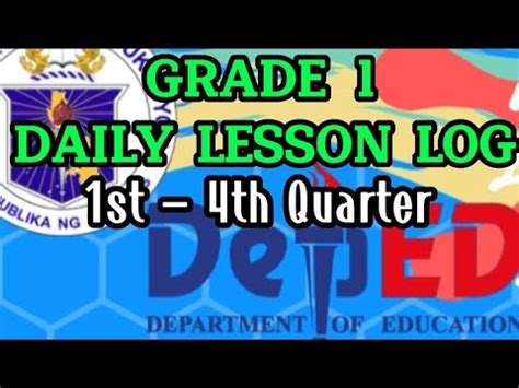Grade Updated Daily Lesson Log Dll St Th Quarter Youtube