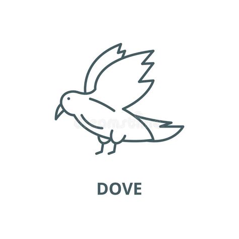Dove Peace Icon Vector Illustration Black Sign On Isolated Background