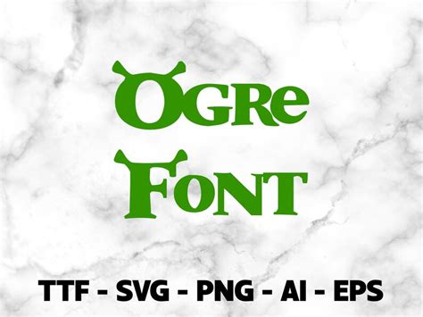 Ogre Font Ttf Svg Personalisation And Customisation Cricut Etsy Finland