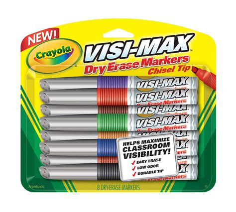 Visi Max Dry Erase Markers Broad Line 8 Ct