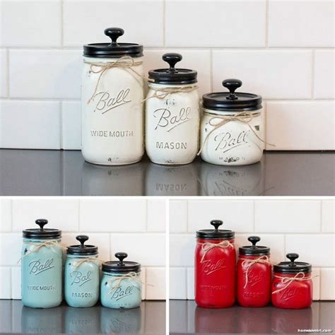 Creative Country Kitchen Decoration Ideas Using Mason Jars