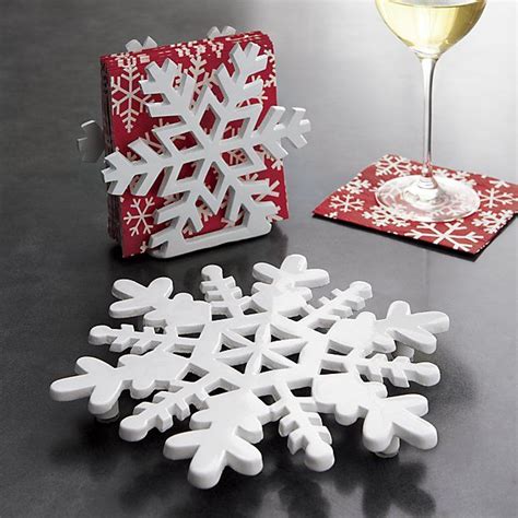White As The Driven Snow This Dimensional Footed Trivet With
