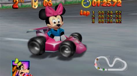 Mickeys Speedway Usa Giant Minnie And Tiny Racers 12 Youtube