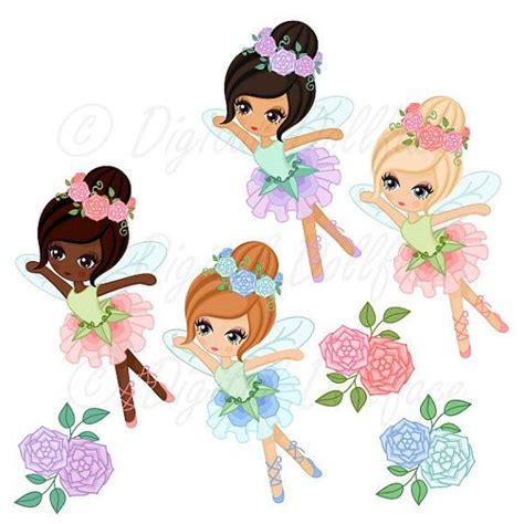 Fairy Clipart Garden Fairies Clip Art For Fairy Birthday Etsy Hadas