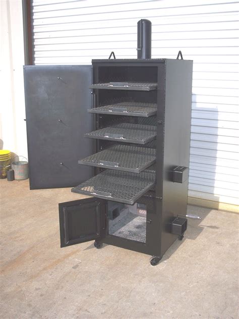 New Custom Vertical Patio Bbq Pit Smoker And Charcoal Grill Model 2x2