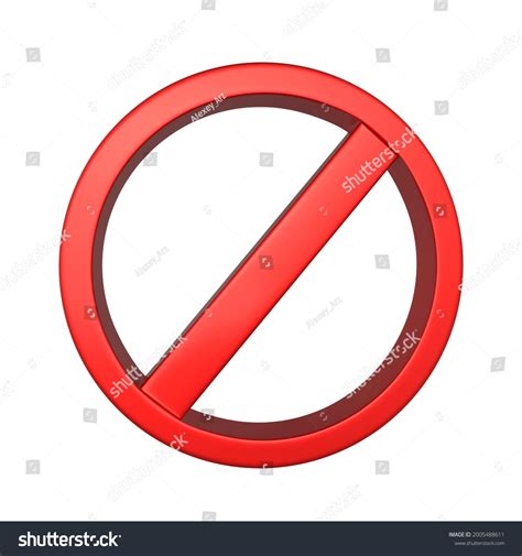 Red Circle Oblique Line Prohibition Sign Stock Illustration 2005488611