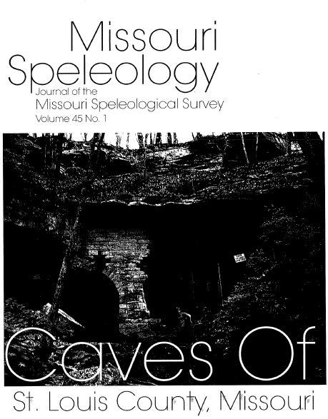 Caves Of St Louis County Missouri Missouri Speleological Survey
