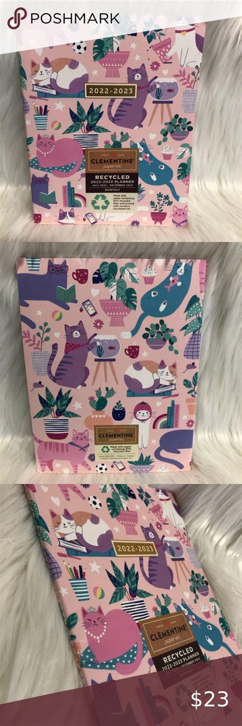 Clementine Paper Inc Cat Themed 2022 2023 Planner In 2022 Cat Theme Clothes Design Planner