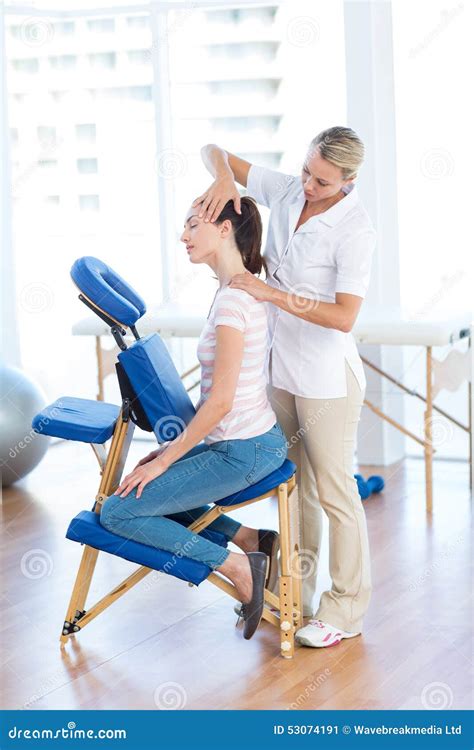 Woman Having Neck Massage Stock Image Image Of Hands 53074191