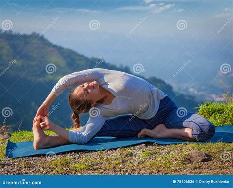 Young Sporty Fit Woman Doing Hatha Yoga Asana Stock Photo Image Of