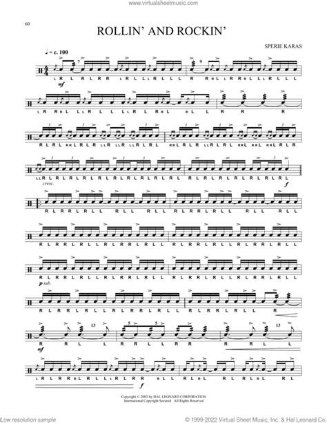 Rollin And Rockin Sheet Music For Snare Drum Solo Percussions Drums