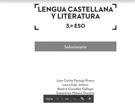 Solucionario Lengua Y Literatura Eso SM Savia PDF
