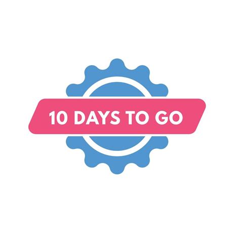 10 Days To Go Countdown Template Ten Day Countdown Left Days Banner