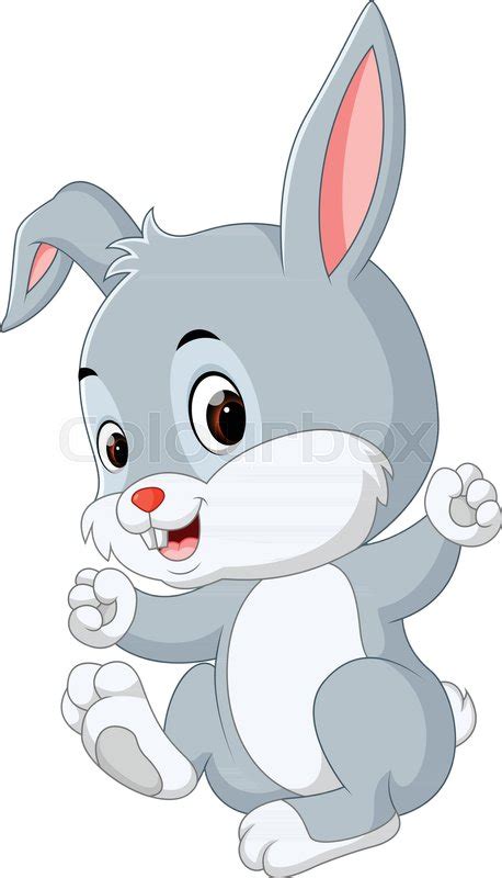 Illustration Of Cute Baby Rabbit Cartoon Stock Vector