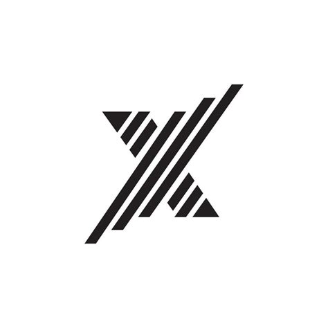 Letter X Unique Modern Flat Line Art Creative Monogram Minimal Logo X