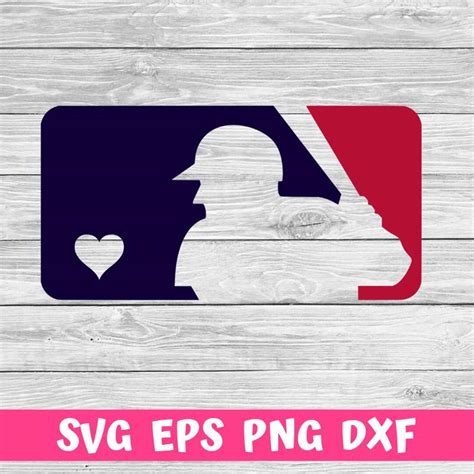 Download MLB Inspired Heart Logo svg eps png dxf Bundle Baseball Logo | Etsy