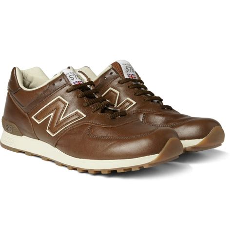 New Balance 576 Leather Running Sneakers In Brown For Men Lyst