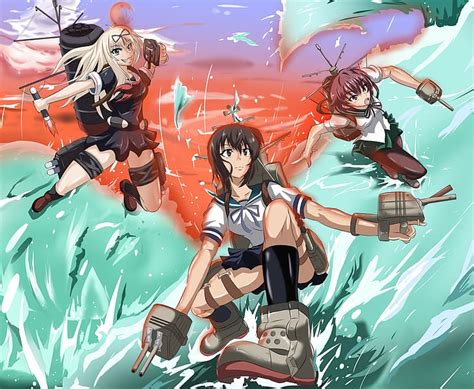 Hd Wallpaper Anime Anime Girls Kantai Collection Fubuki Kancolle Mutsuki Kancolle