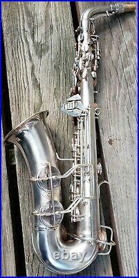 VeryRARE Silver Plate Conn M VIII Naked Lady Rolled Tone Hole Pro