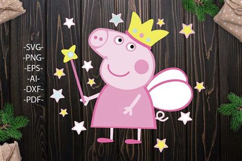 Download Peppa Pig with stars Peppa pig Svg Peppa pig Birthday ...