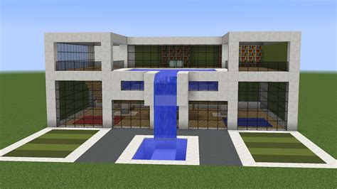 How to build a large modern house tutorial (easy). Minecraft - How to build a modern house 11 - YouTube