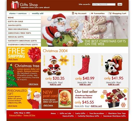 Christmas Website Template 6750