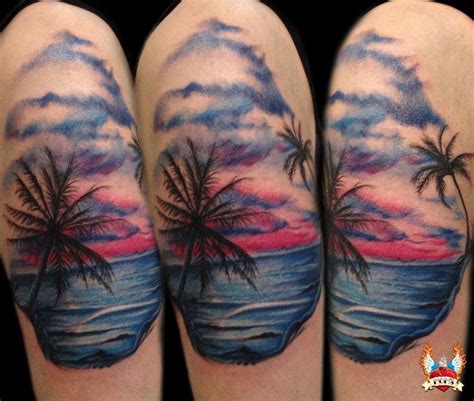 Hawaiian Sunset By Beth Swilling TattooNOW
