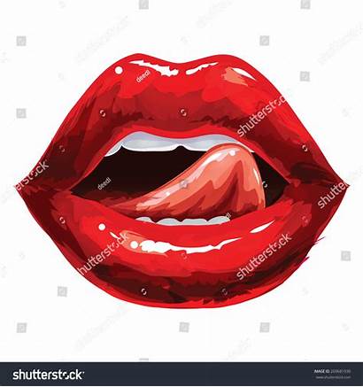 Lips Licking Vector Shutterstock Vectors