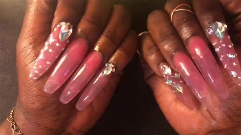 Cardi b cutting a mango with her nails instagram live (04/14/2020). CARDI B Inspired Acrylic Nails | Extra Long Nail Tutorial ...