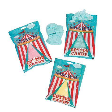 Carnival Cotton Candy Cotton Candy Birthday Party Treat Bags Carnival
