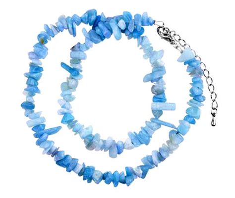 Buy Light Blue Stones Silver Necklace At Wholesale Prices