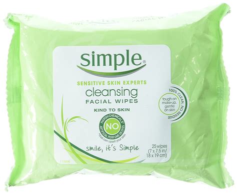 Simple Cleansing Facial Wipes 25 Count Pack Of 3 Beauty